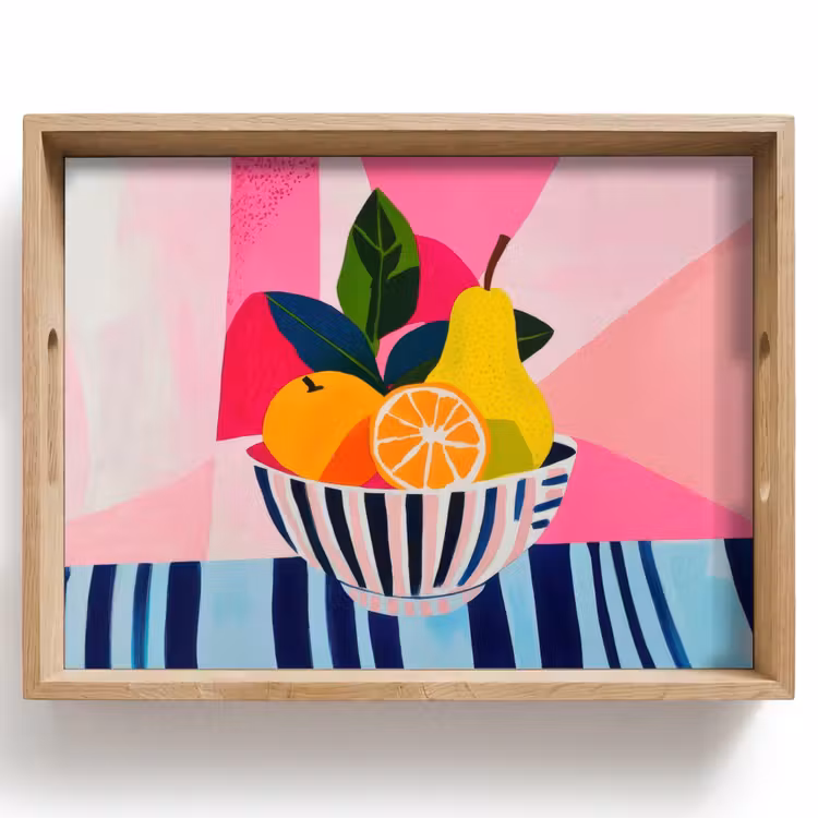 Dienblad - Fruit - Abstracte achtergrond - Roze — 1