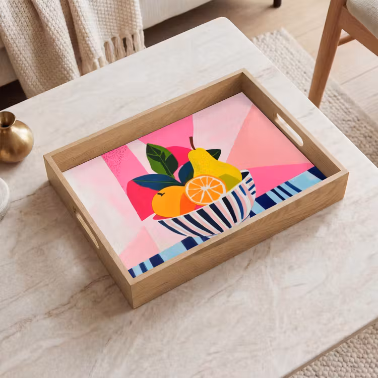 Dienblad - Fruit - Abstracte achtergrond - Roze — 2