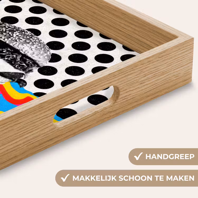 Dienblad - Hamburger - Stippen - Golven - Kleuren — 5