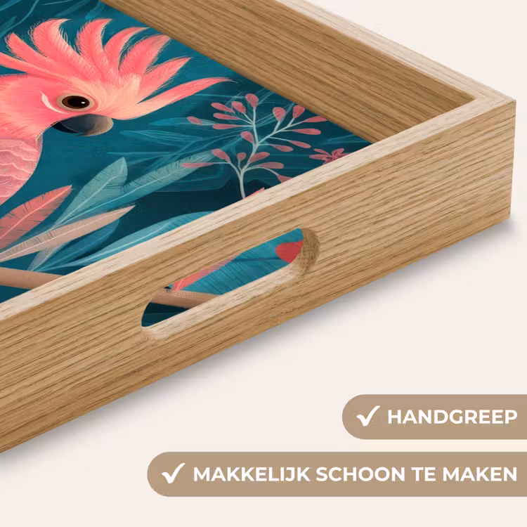 Dienblad - Kaketoe - Tropische bladeren - Tak — 5