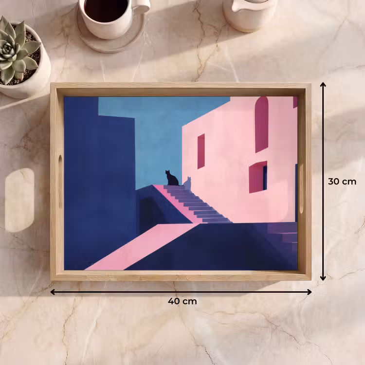 Dienblad - Kat - Trap - Gebouwen - Schaduwcontrasten — 9
