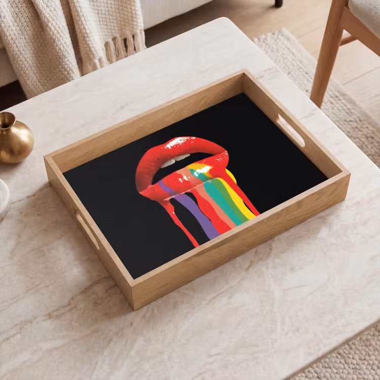 Dienblad - Lippen - Kleuren - Zwart — 2
