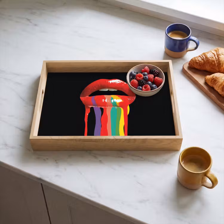 Dienblad - Lippen - Kleuren - Zwart — 4