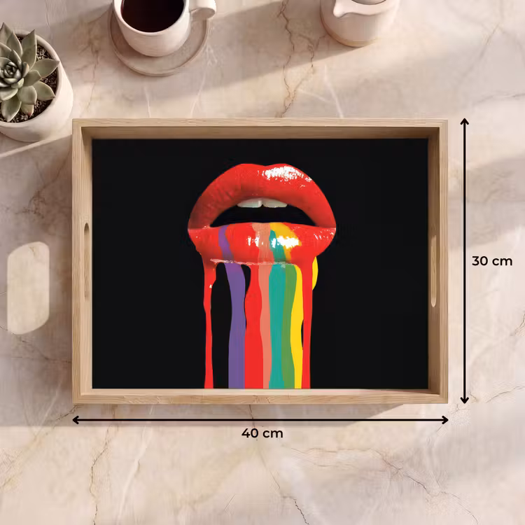 Dienblad - Lippen - Kleuren - Zwart — 9