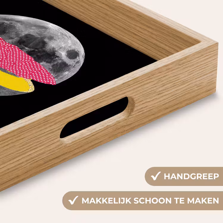 Dienblad - Maan - Geel - Roze - Zwart — 5