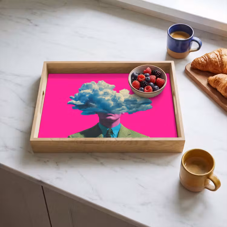 Dienblad - Man - Pak - Wolk - Roze — 4