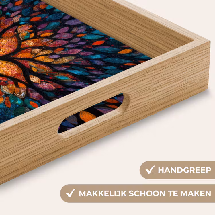Dienblad - Mozaïek - Kleurrijk - Boom - Takken — 5