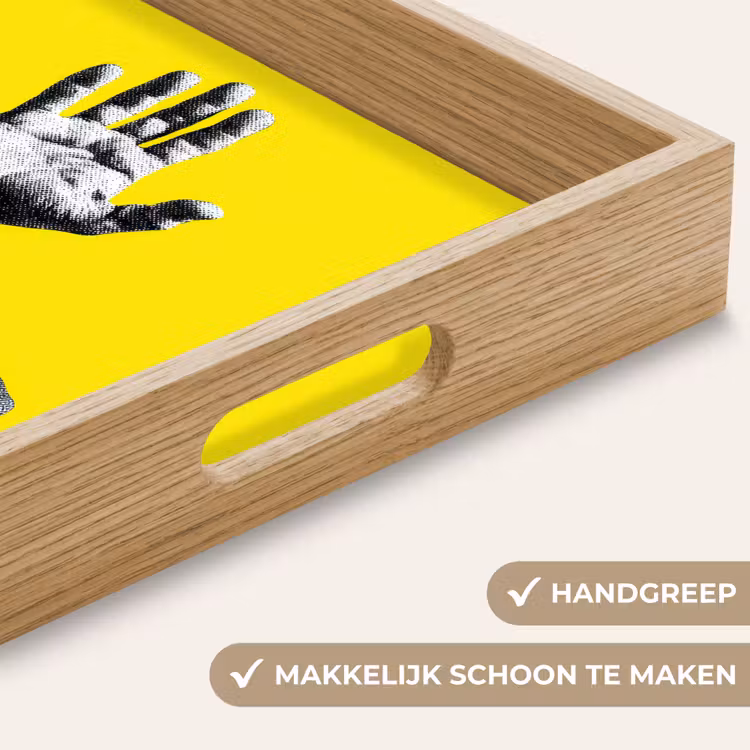 Dienblad - Pak - Hand - Geel — 5