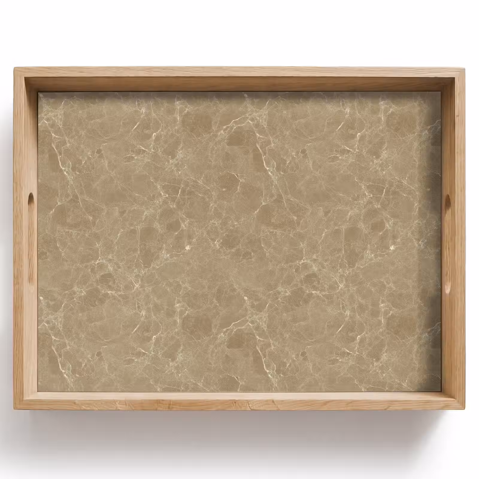Dienblad - Beige - Marmer - Witte aders — 1