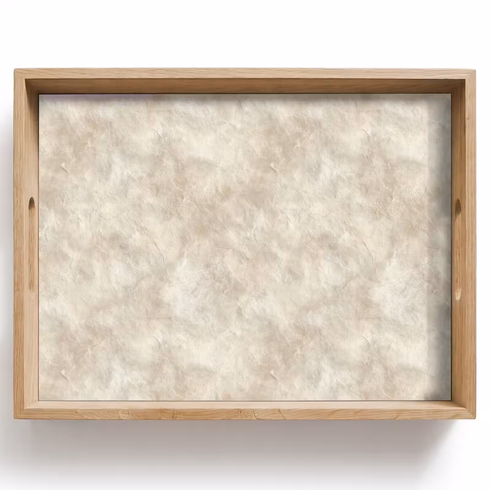 Dienblad - Beige - Reliëfstructuur - Natuursteen — 1