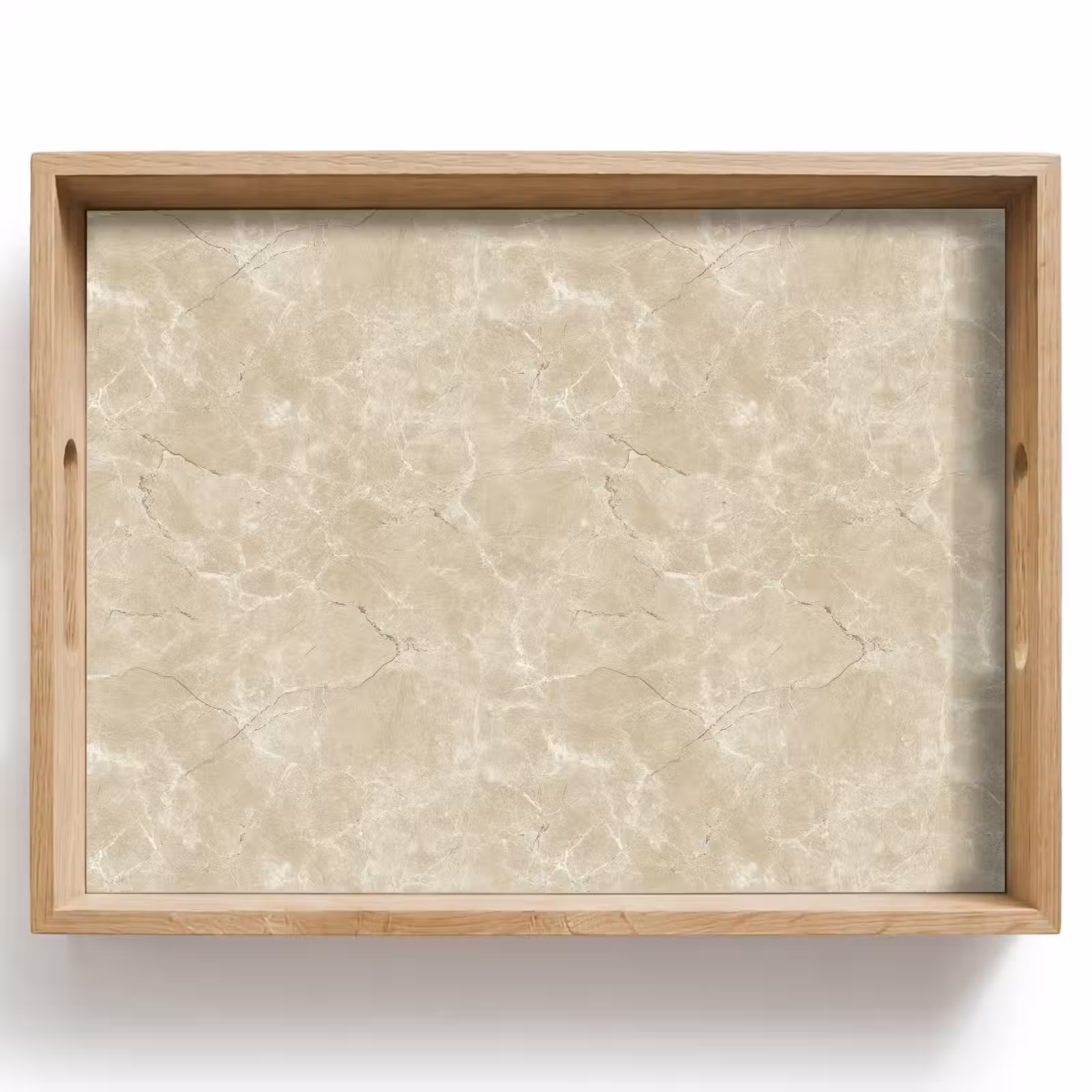 Dienblad - Lichtbeige - Marmer - Diffusie adering — 1