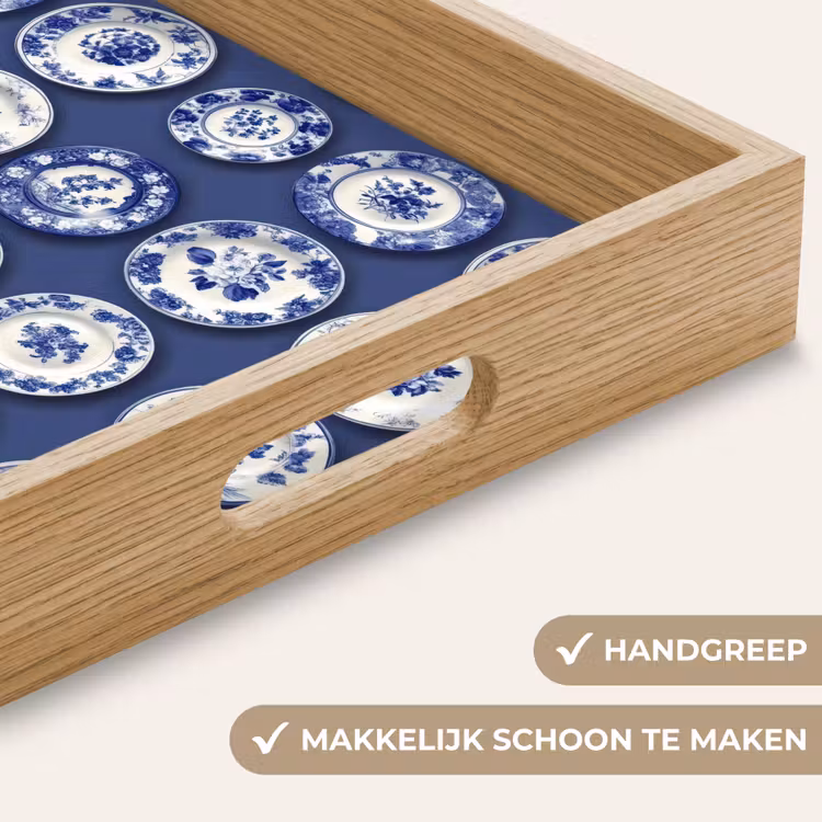 Dienblad - Borden - Floraal - Blauw — 5