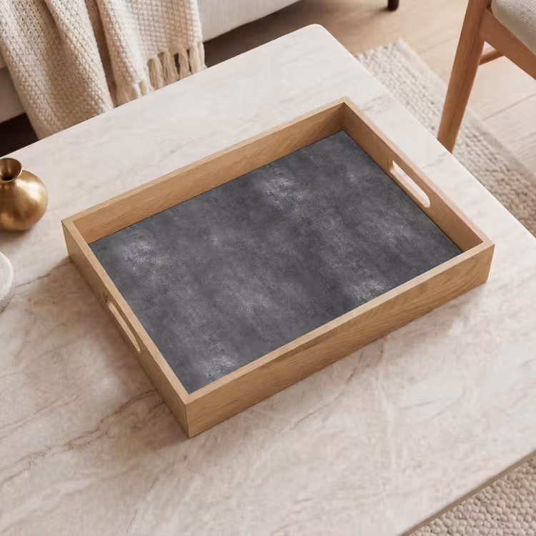 Dienblad - Donkergrijs - Ruw - Beton — 2