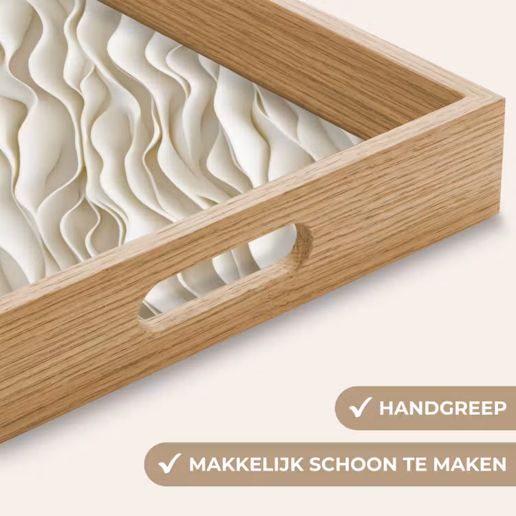 Dienblad - Golven - Wit - Minimalistisch — 5