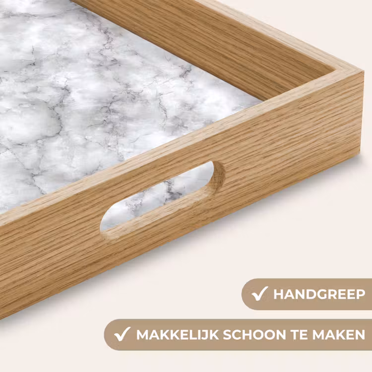 Dienblad - Grijs - Marmer - Klassiek - Aders — 5