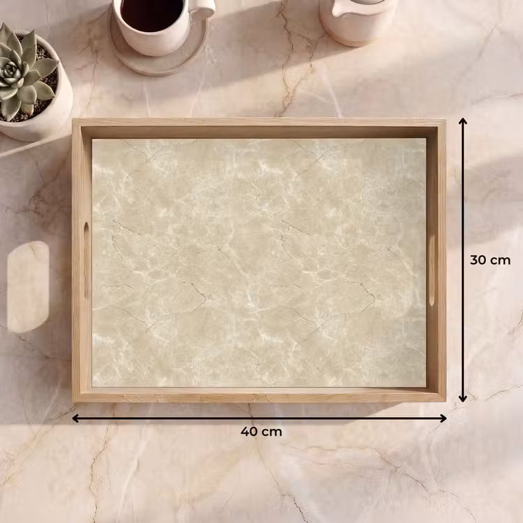 Dienblad - Lichtbeige - Marmer - Diffusie adering — 9