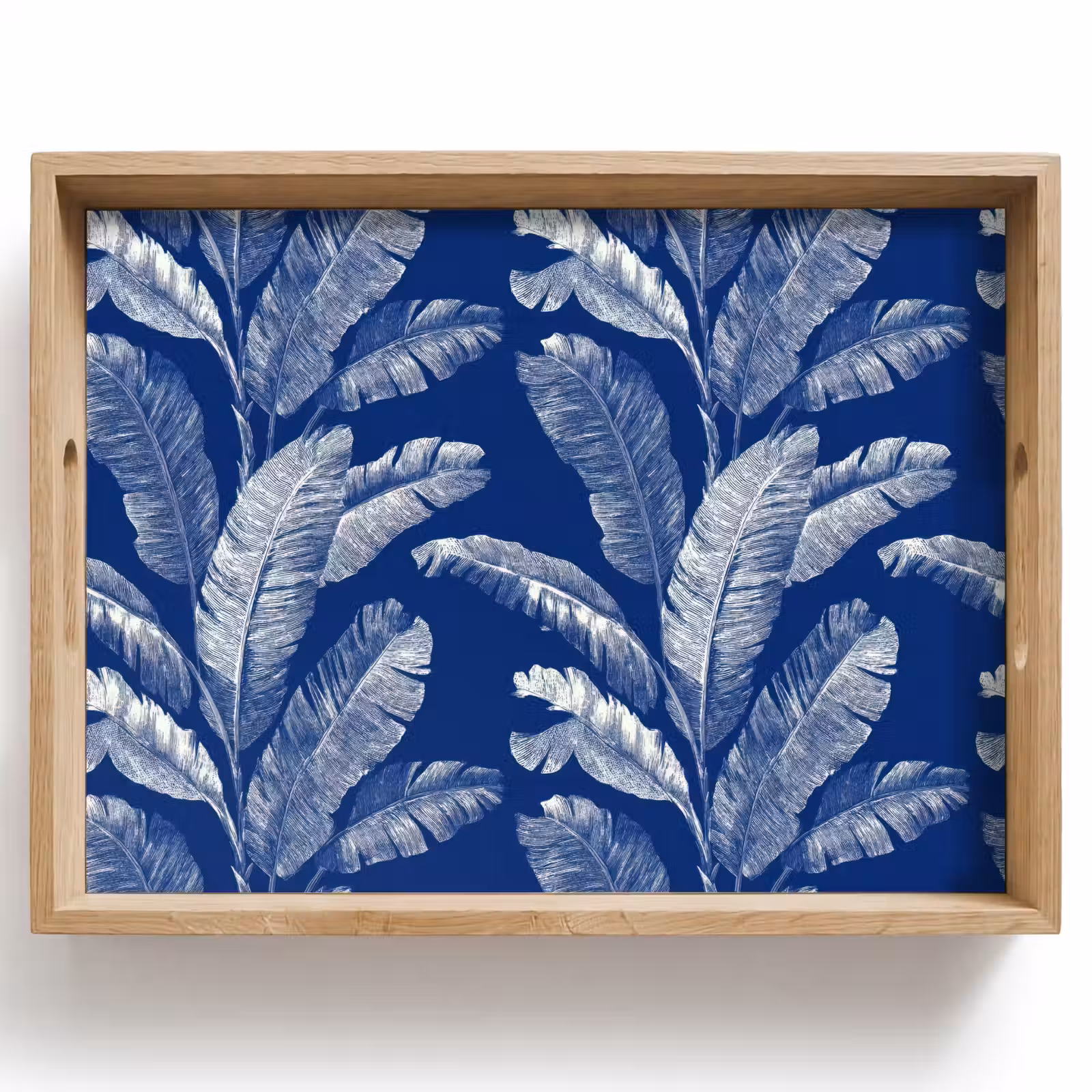 Dienblad - Blad - Palm - Blauw — 1