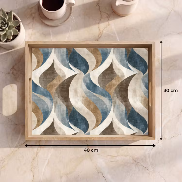 Dienblad - Abstract - Golven - Kleurrijk — 9