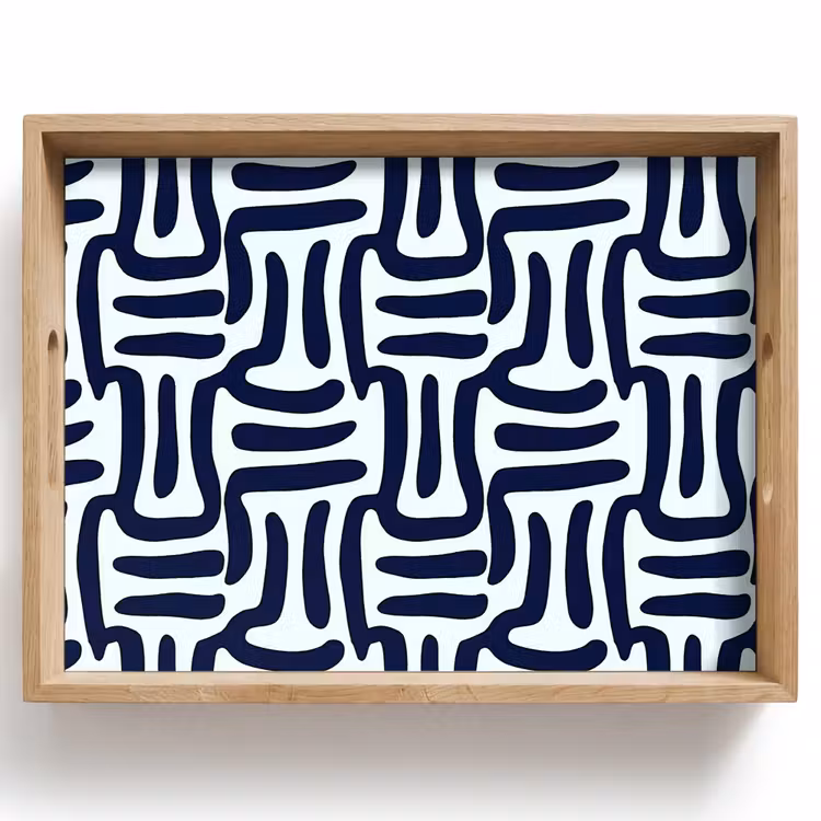 Dienblad - Abstract - Modern - Blauw — 1