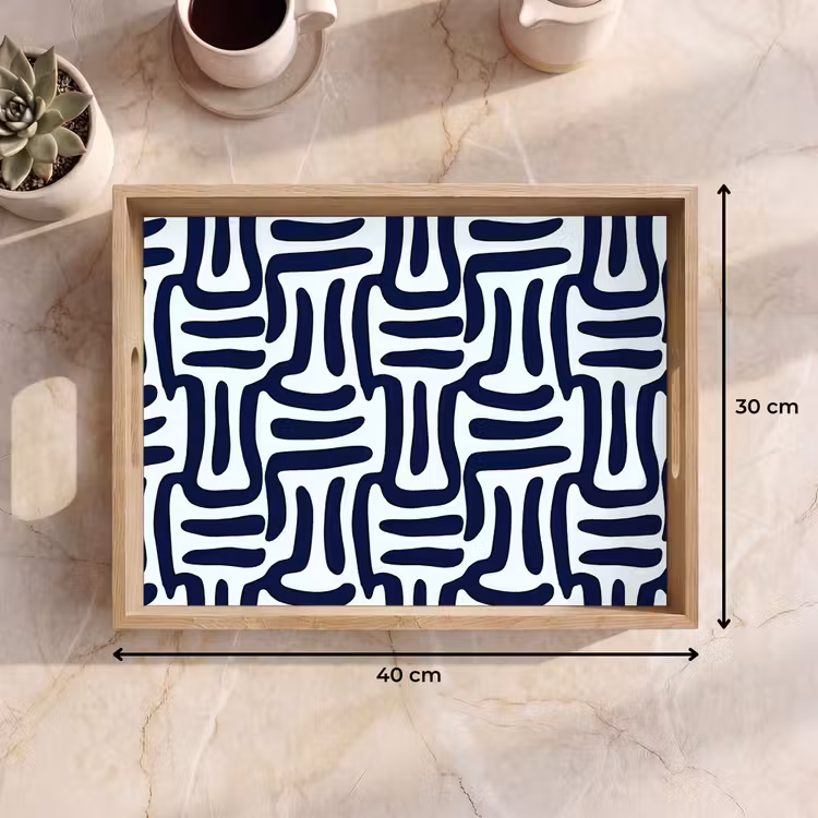 Dienblad - Abstract - Modern - Blauw — 9