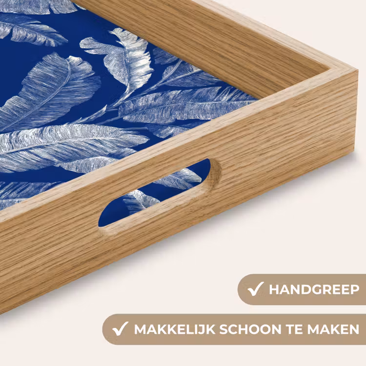 Dienblad - Blad - Palm - Blauw — 5