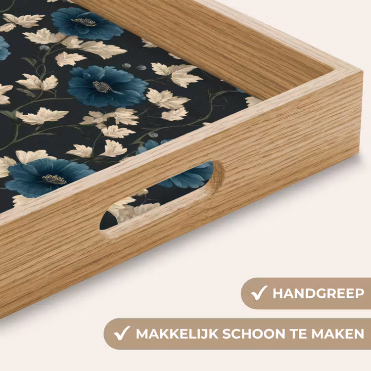 Dienblad - Botanisch - Bloemen - Blauw — 5