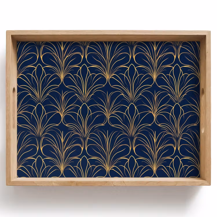 Dienblad - Deco - Waaier - Blauw — 1