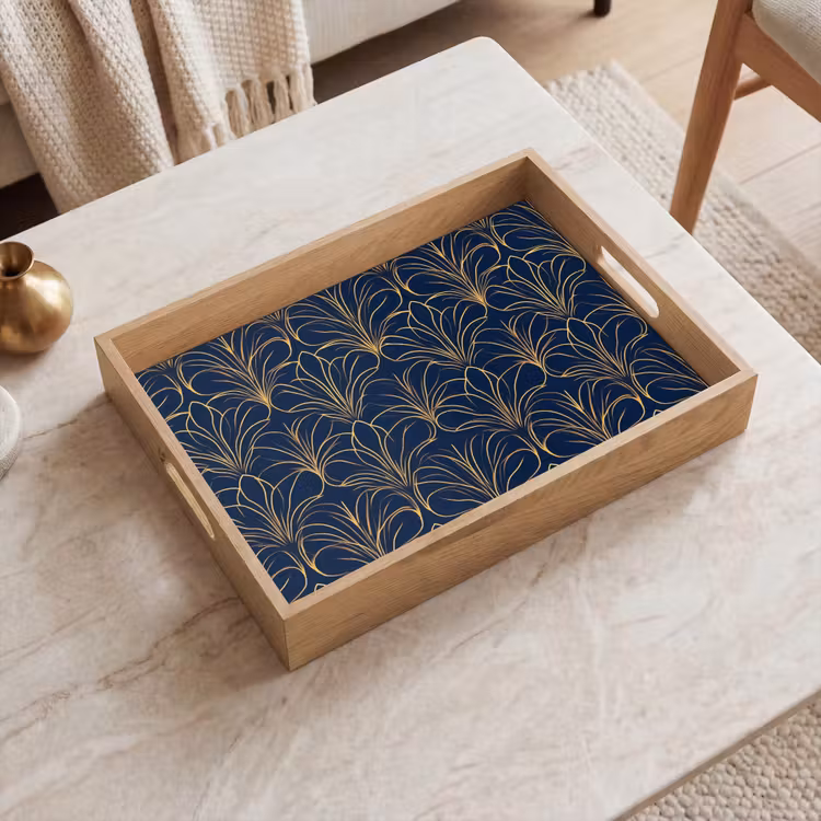 Dienblad - Deco - Waaier - Blauw — 2