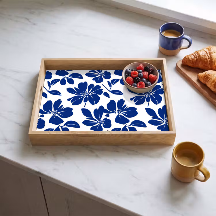Dienblad - Floraal - Modern - Blauw — 4