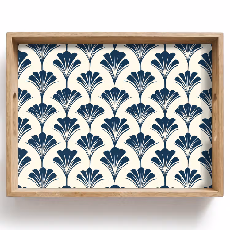 Dienblad - Klassiek - Motief - Blauw — 1