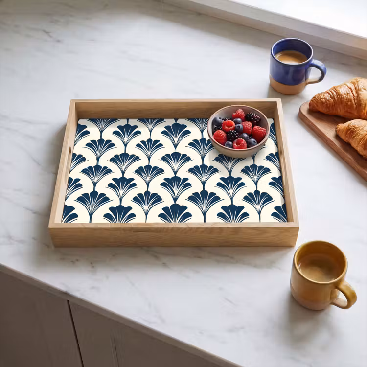 Dienblad - Klassiek - Motief - Blauw — 4