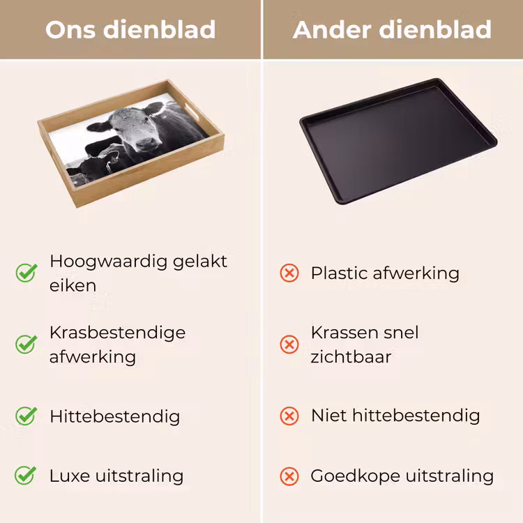 Dienblad - Koeien - Zwart - Wit — 3