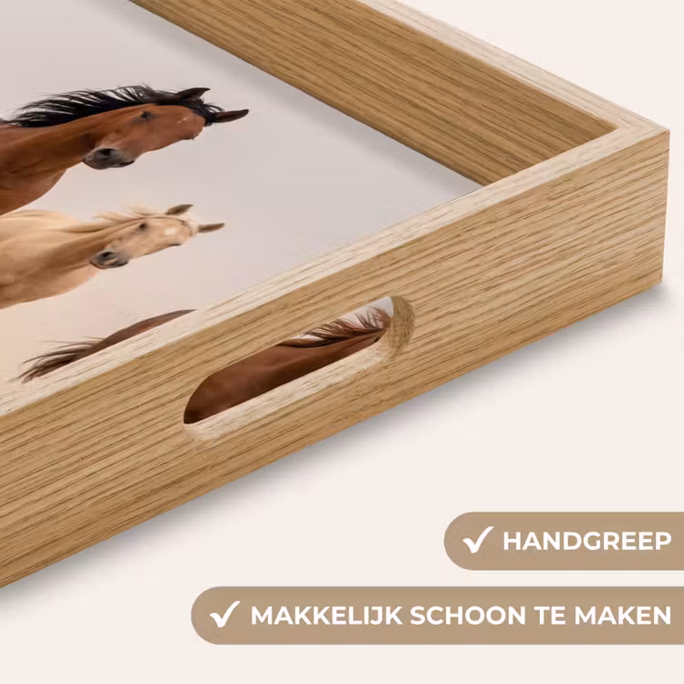 Dienblad - Kudde paarden - Stofwolk - Bruin - Zwart — 5