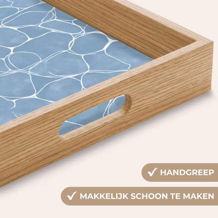 Dienblad - Organisch - Patroon - Blauw — 5