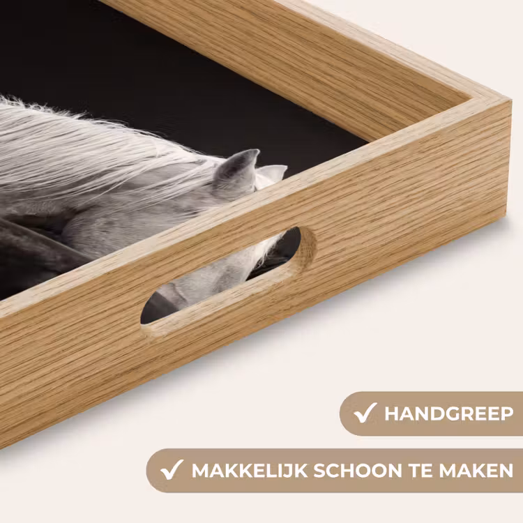 Dienblad - Paarden - Zwart - Wit - Kudde — 5