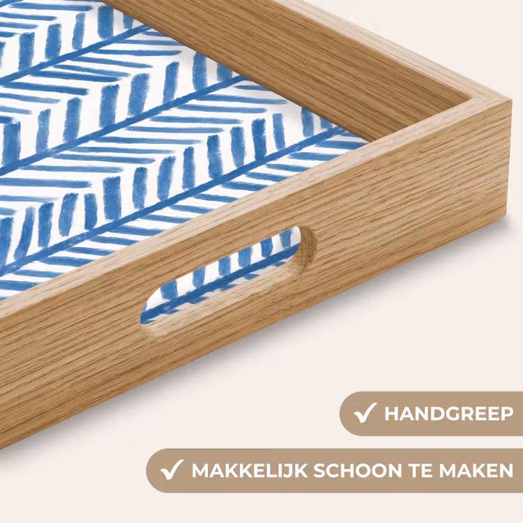 Dienblad - Patroon - Streep - Blauw — 5