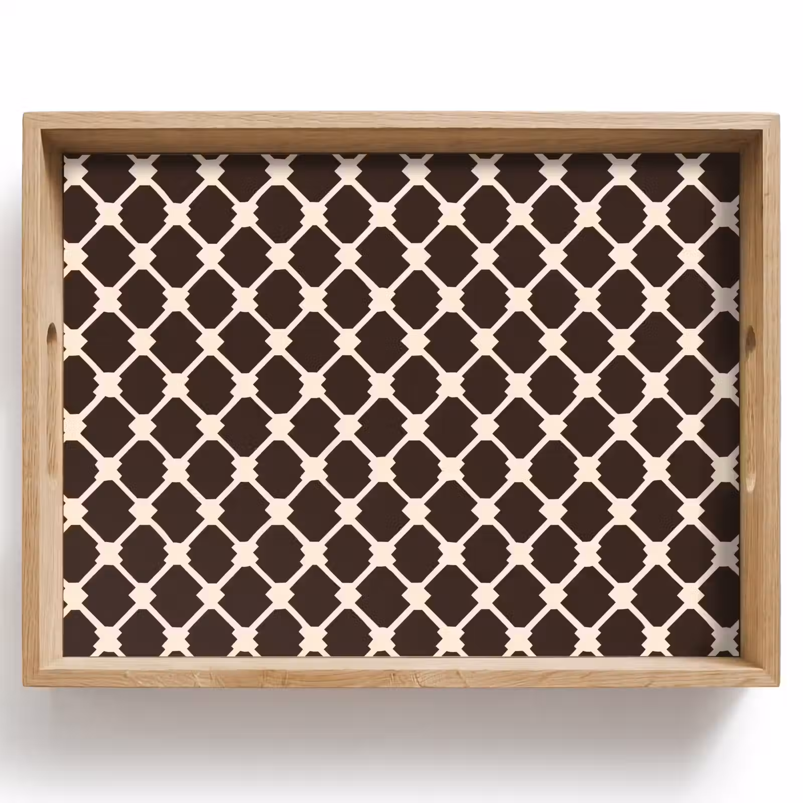 Dienblad - Bruin - Ruitpatroon - Geometrisch — 1