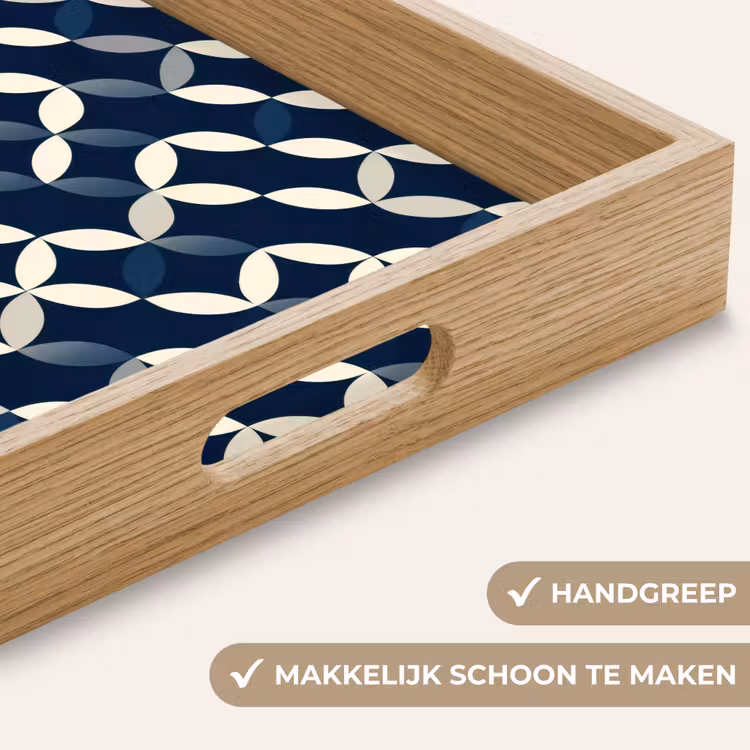 Dienblad - Abstract - Patroon - Blauw — 5
