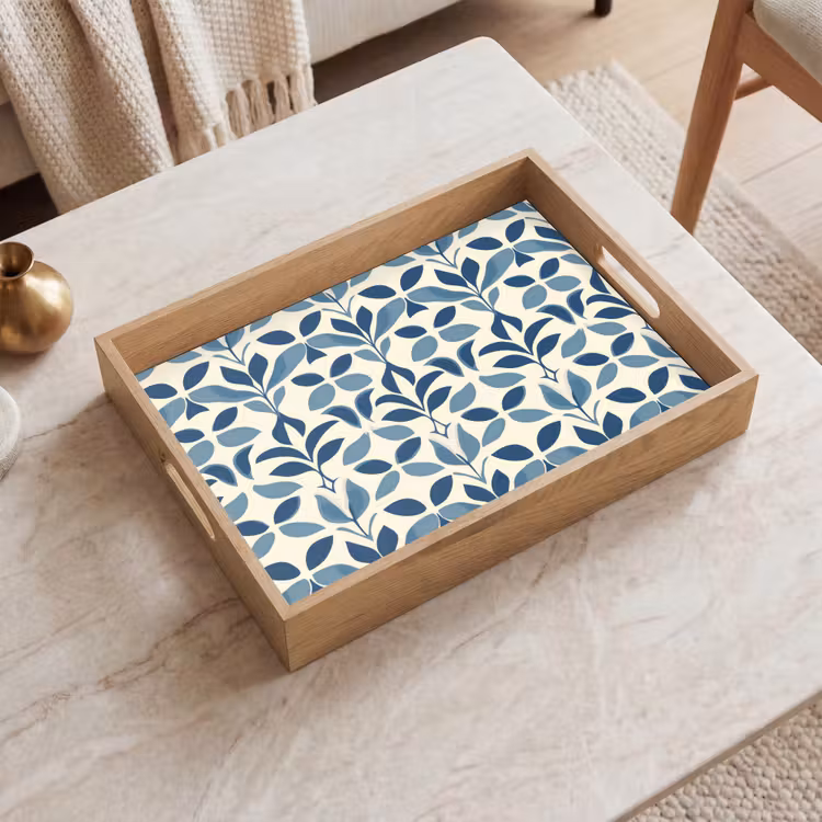 Dienblad - Flora - Modern - Blauw — 2