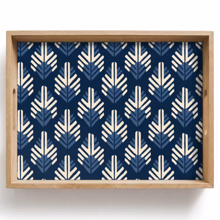 Dienblad - Modern - Patroon - Blauw — 1