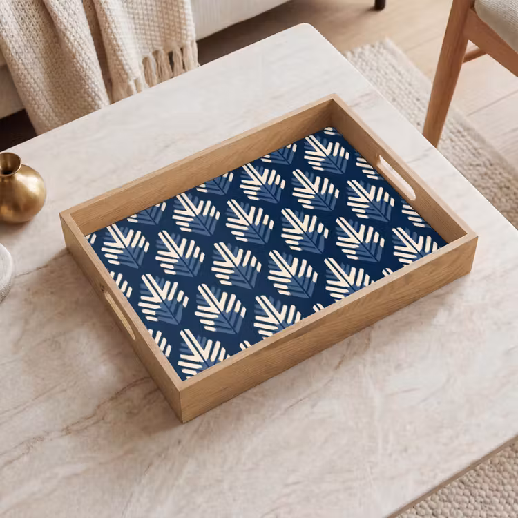 Dienblad - Modern - Patroon - Blauw — 2