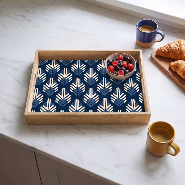 Dienblad - Modern - Patroon - Blauw — 4