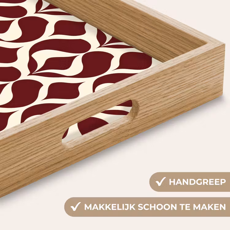 Dienblad - Rood - Druppelpatroon - Grafisch — 5