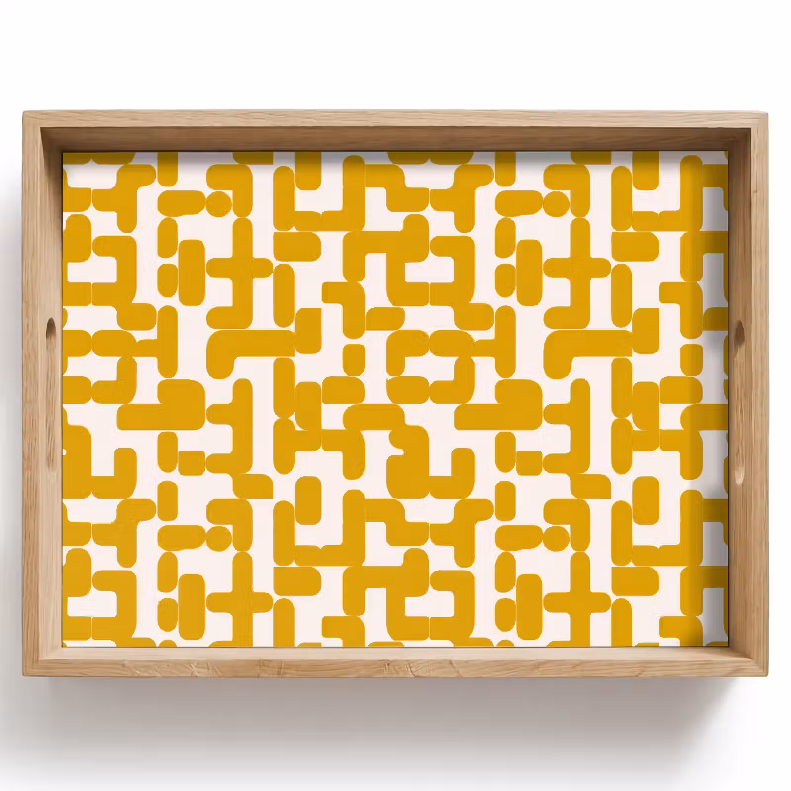 Dienblad - Geel - Beige - Patroon — 1