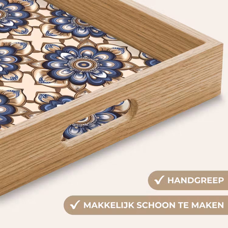 Dienblad - Floraal - Ornament - Blauw — 5