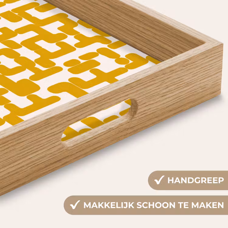 Dienblad - Geel - Beige - Patroon — 5