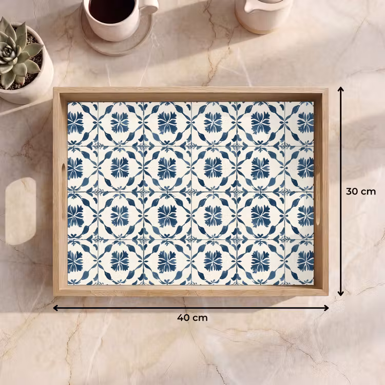 Dienblad - Grafisch - Tegel - Blauw — 9