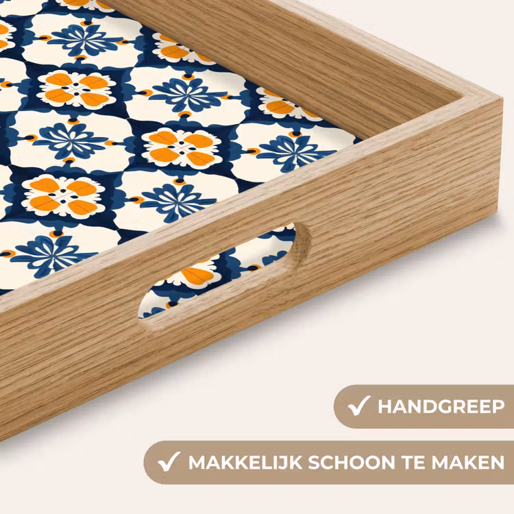 Dienblad - Klassiek - Geometrisch - Blauw — 5