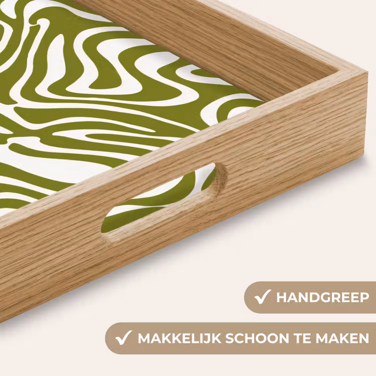 Dienblad - Lijnpatroon - Groen - Organisch — 5