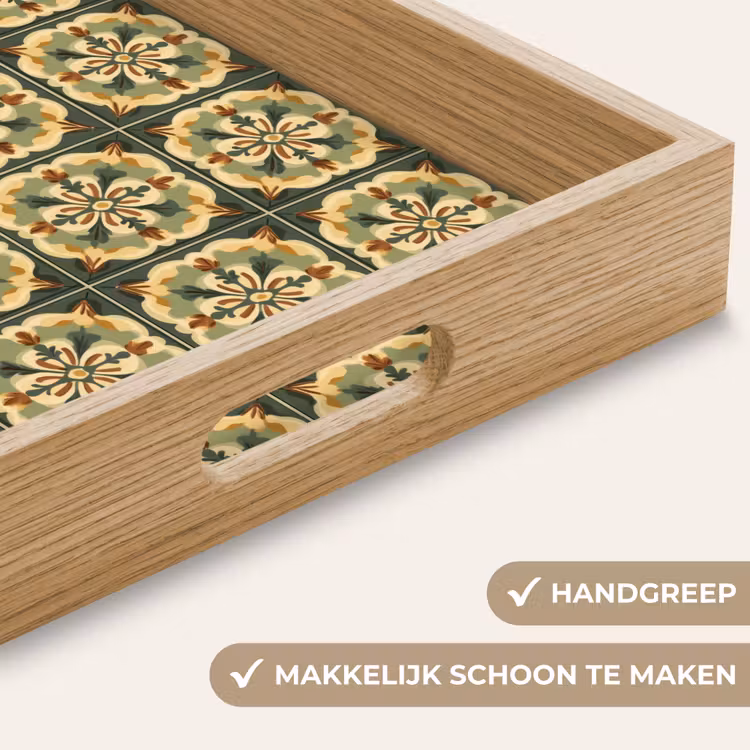 Dienblad - Ornament - Patroon - Groen — 5
